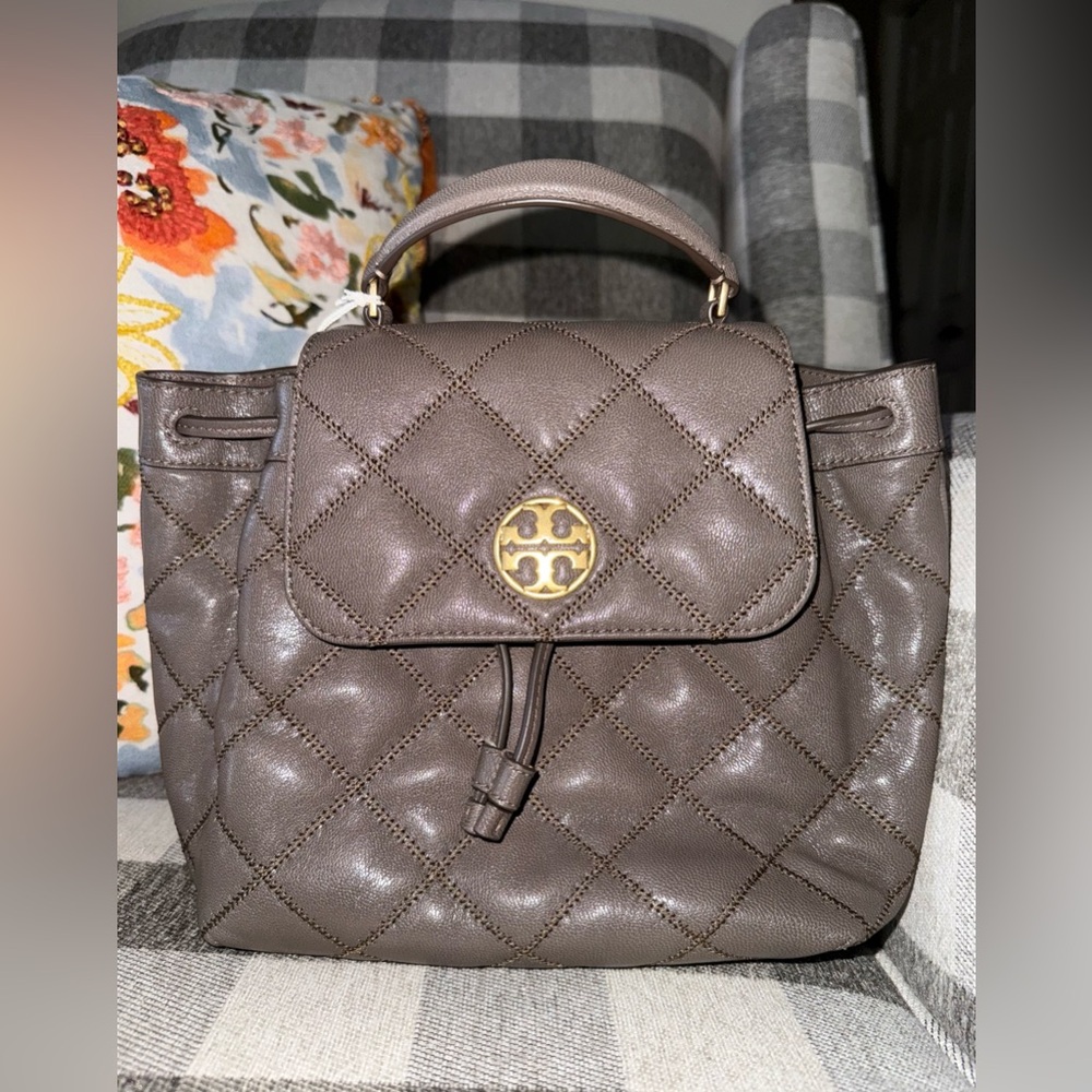 Tory Burch Willa Backpack shade Volcanic Stone